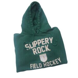 Vtg Slippery Rock Field Hockey y2k Pullover Hoodie Embroidered Sweatshirt